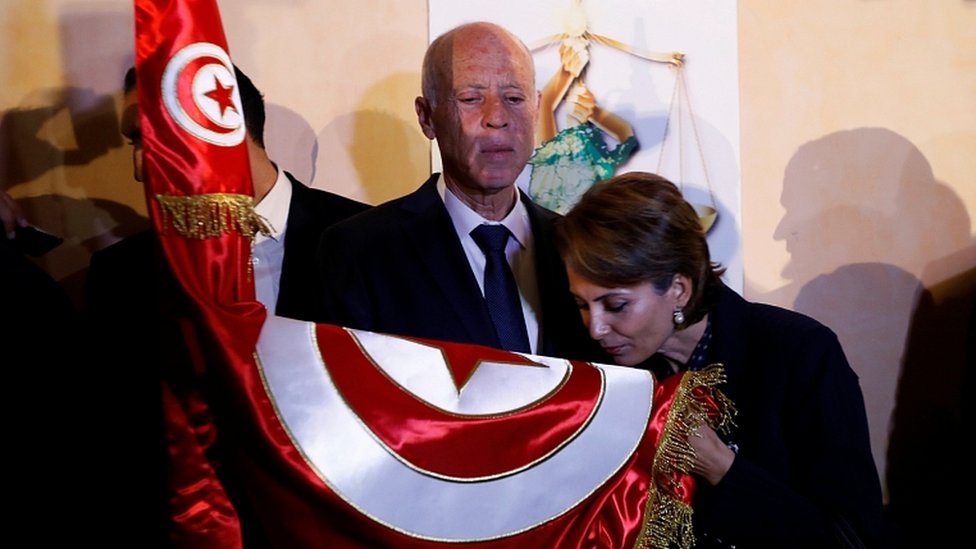 قيس سعيد وزوجته