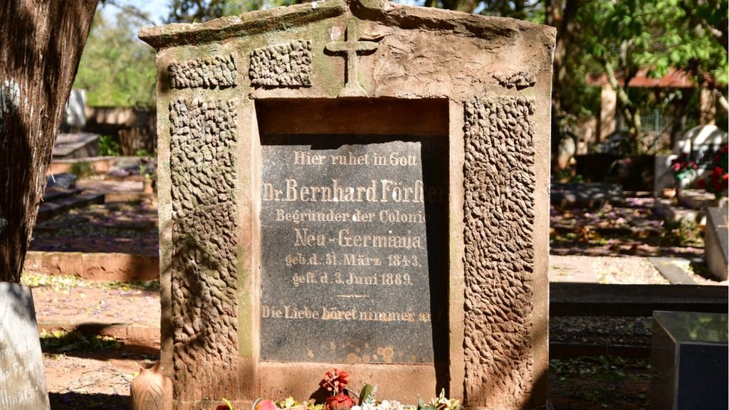 La tumba de Bernhard Förster en San Bernardino.