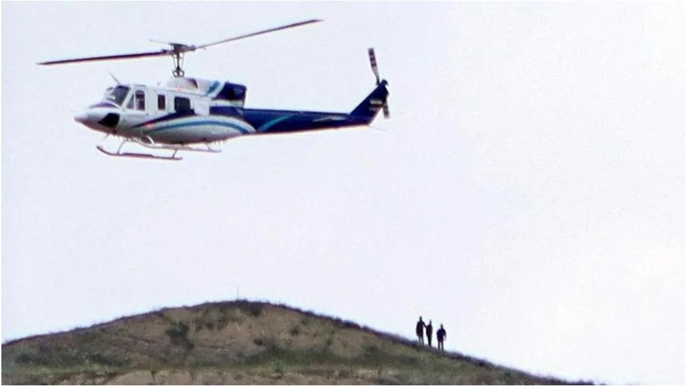 The Bell 212 carrying President Raisi was filmed taking off from the Qiz-Qalasi Dam before the crash