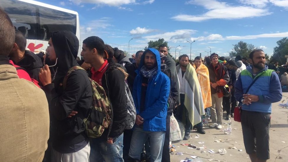 Мигранты в Никельсдорфе, Австрия, 6 сентября 2015 г.