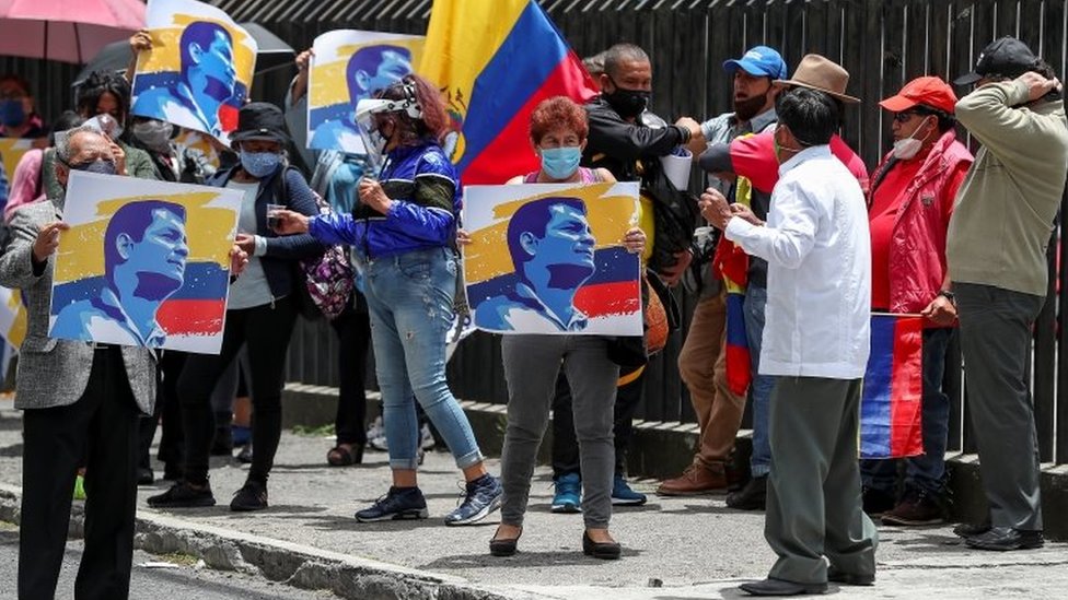 Una manifestación en Quito