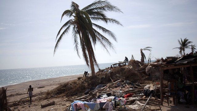 Picture of the damage caused in Haiti by hurricane Matthew