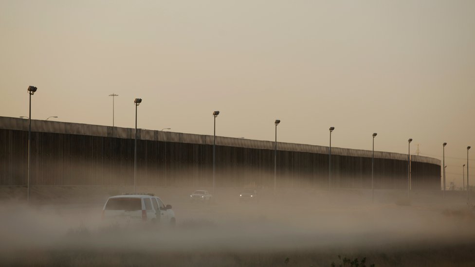 Vista de la frontera desde Ciudad Juárez