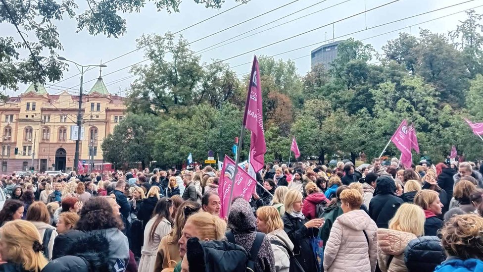 Protest prosvetnih radnika u Beogradu u septembru 2024.