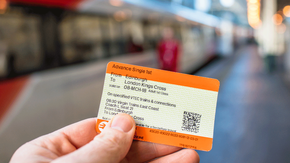 Бумажный билет на поезд