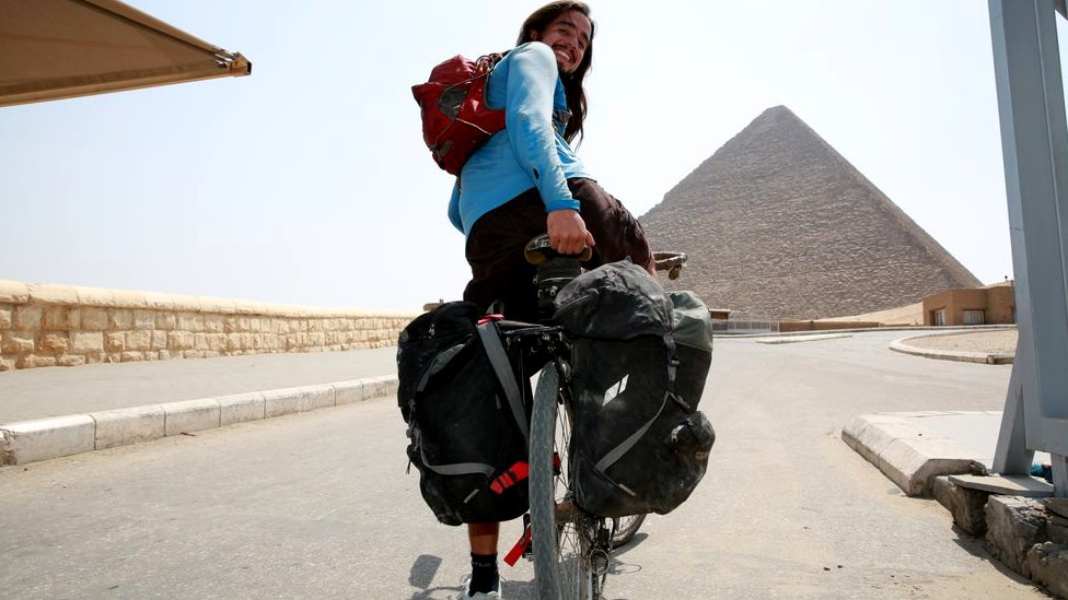 Ricardo Martins durante passagem pela cidade do Cairo, no Egito