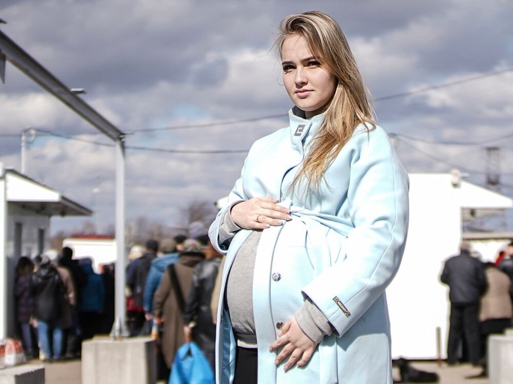 Karolina, con nueve meses de embarazo