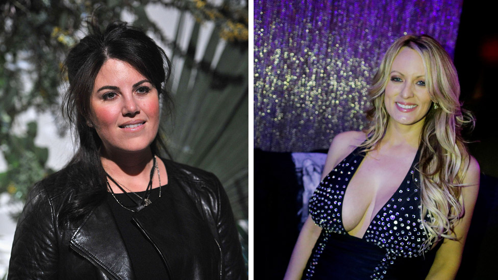 976px x 549px - Monica Lewinsky and Stormy Daniels: Political scandals across two eras -  BBC News