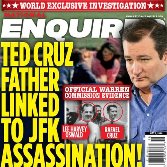 Недавняя обложка журнала National Enquirer