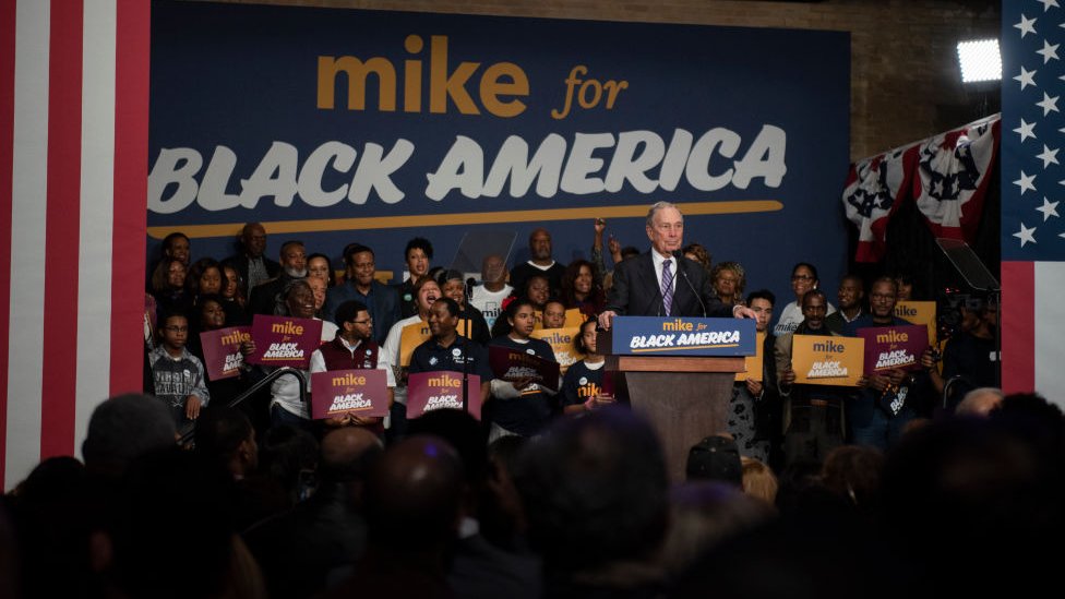 Г-н Блумберг проводит кампанию за черных избирателей в Хьюстоне, штат Техас, 13 февраля 2020 года.