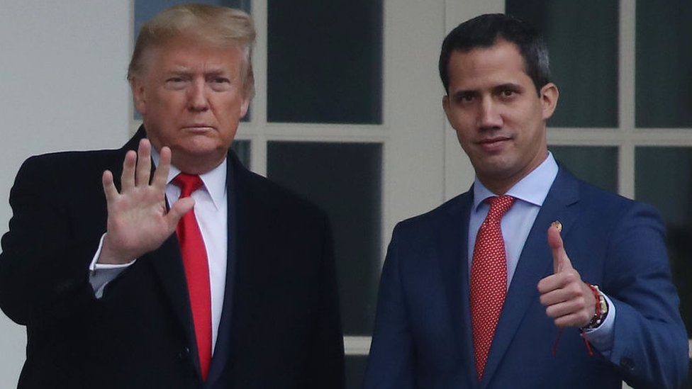 Donald Trump and Juan Guaidó.
