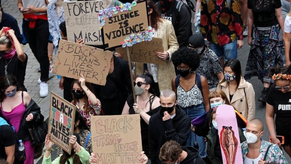 Митинг Black Trans Matter в Лондоне