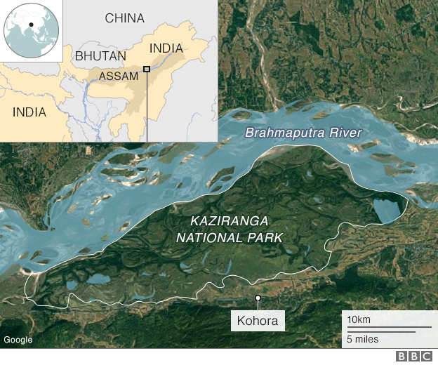 Kaziranga National Park Map