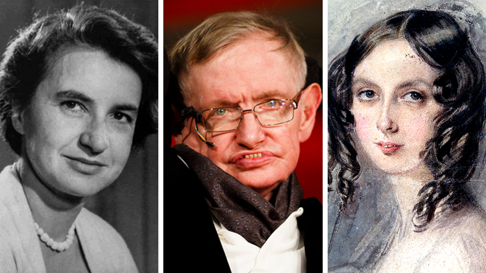 портреты Розалинды Франклин, Стивена Хокинга и Ады Лавлейс