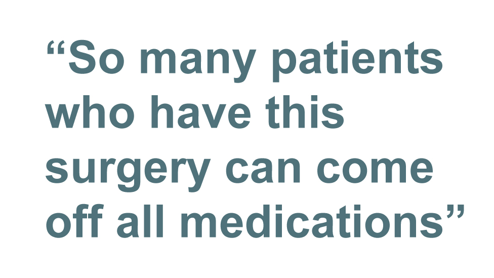 Quotebox: Так много пациентов, перенесших эту операцию, могут отказаться от всех лекарств