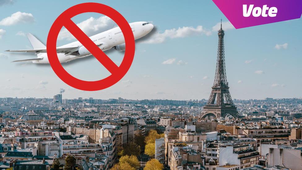 Climate change France bans short haul flights where trains are