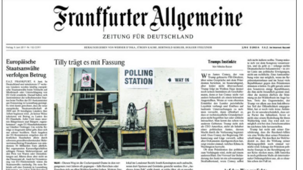 Передняя обложка Frankfurter Allgemeine