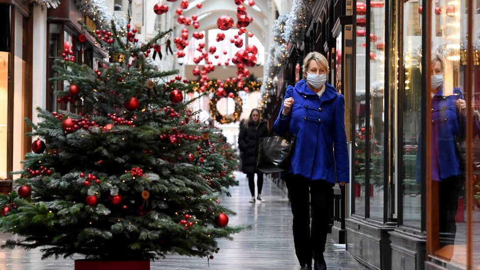 Shoppers in Burlington arcade in central London