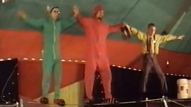 Footage of NoFit State circus performing 'A Wish Washes Whiter' in 1990.