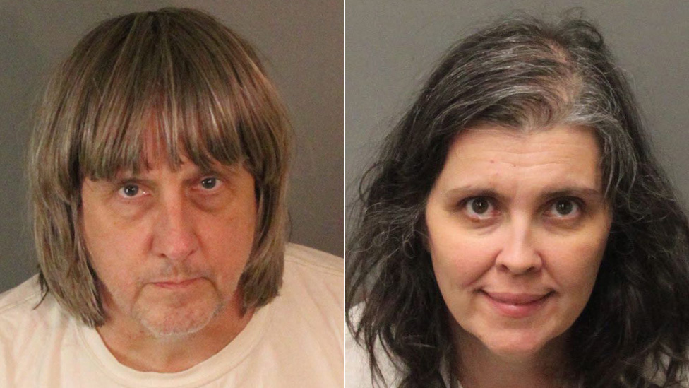 David Allen y Louise Anna Turpin, de 57 y 49 años respectivamente, fueron arrestados bajo fianza de US$9 millones. David Allen Turpin y Louise Anna Turpin