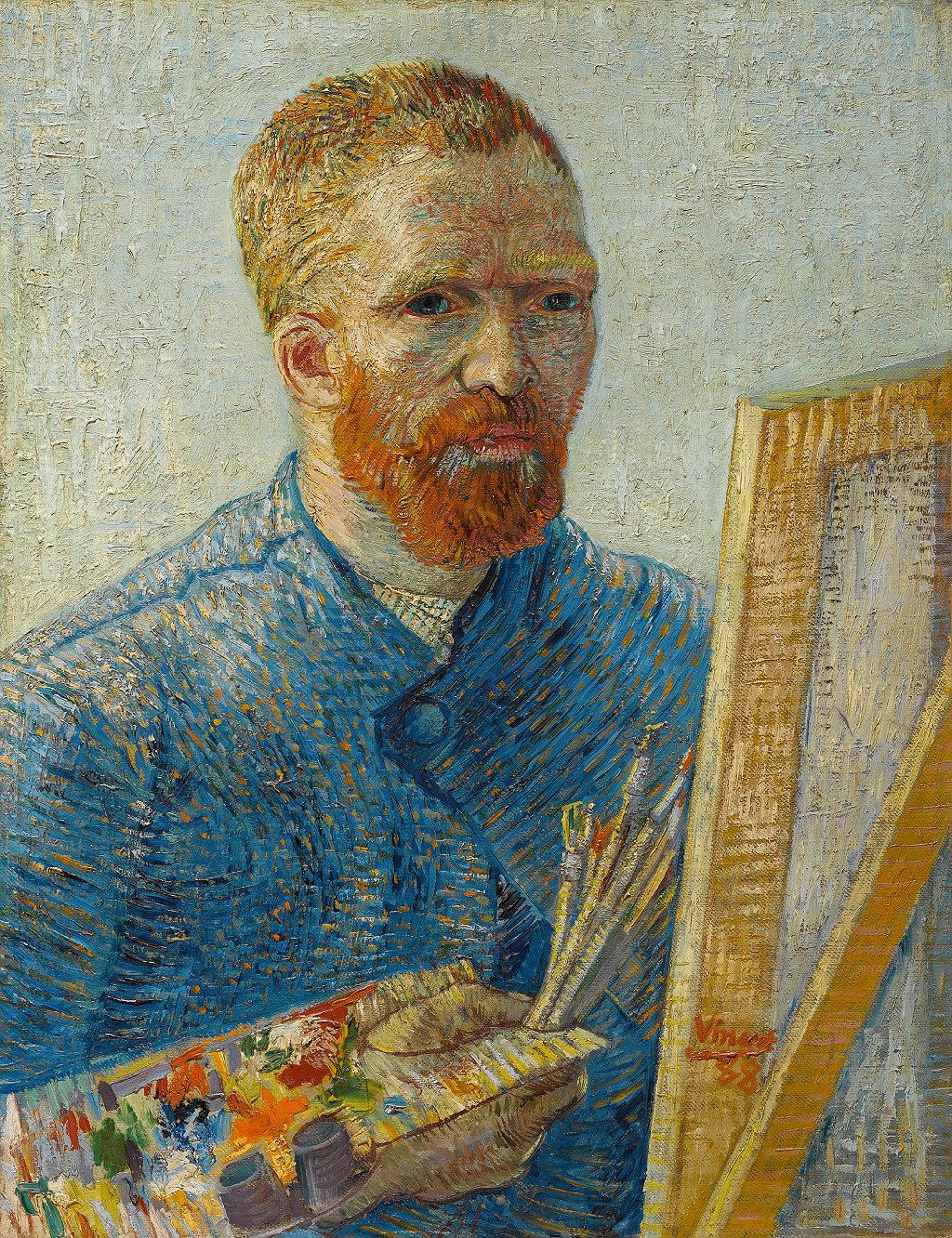 "Autorretrato como pintor", Vincent van Gogh (dic-feb 1888), Museo Van Gogh Ámsterdam (Fundación Vincent van Gogh)