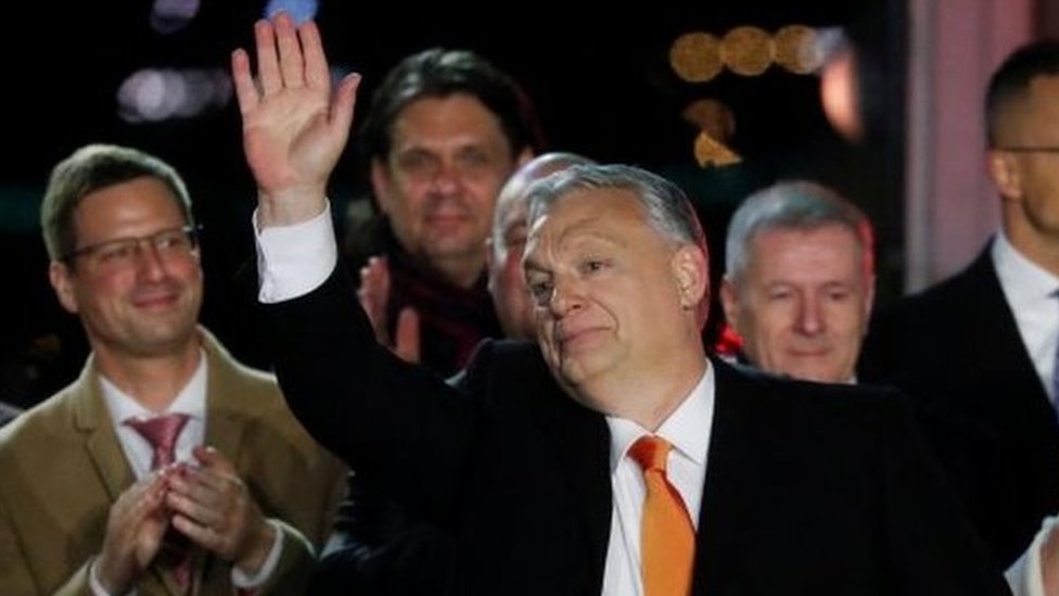 Hungary election: PM Viktor Orban criticises Ukraine's Zelensky as he wins vote