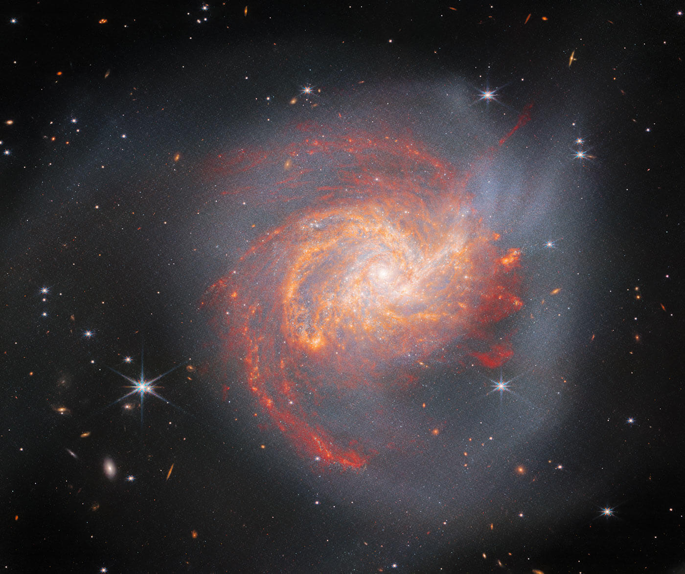 NGC 3256, the result of two galaxies crashing into each other