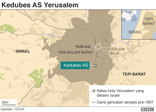 Peta Kedubes AS Yerusalem