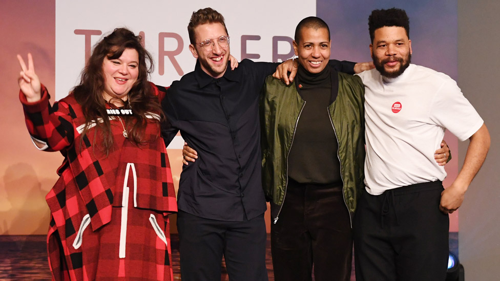Turner Prize split four ways as nominees decide against a single winner