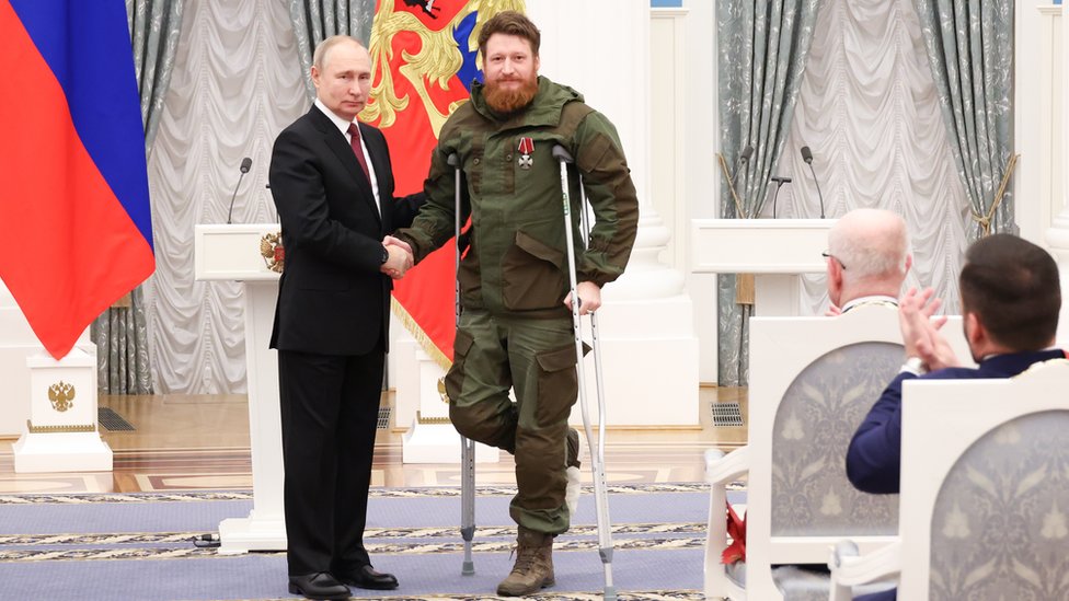 Putin with Semyon Pegov