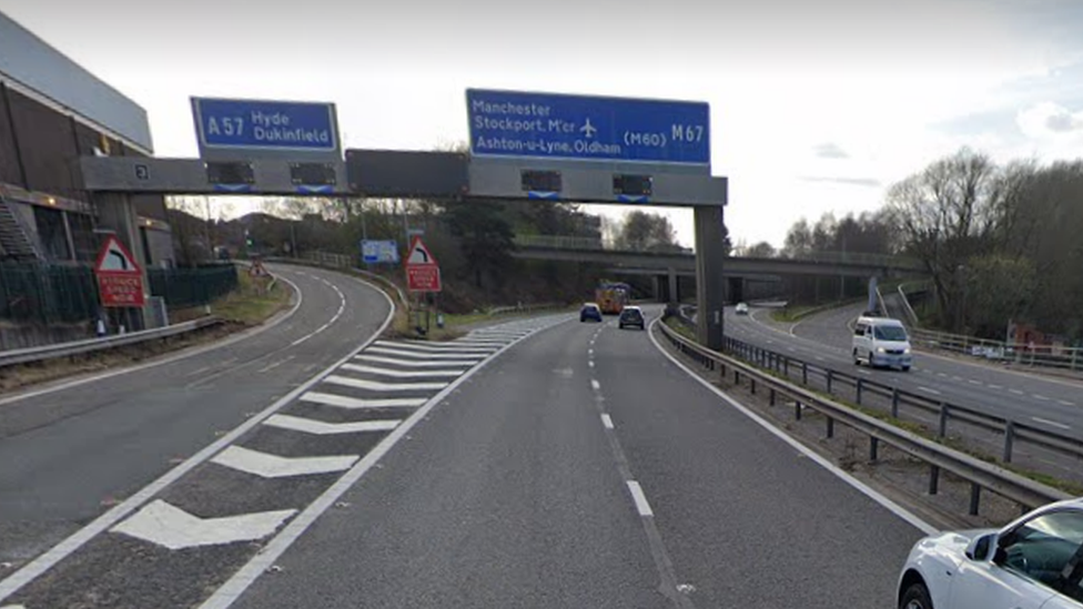 Man dies after being hit by vehicle while walking on M67 motorway