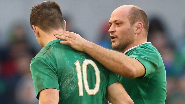 Johnny Sexton and Rory Best after Ireland's draw against Wales