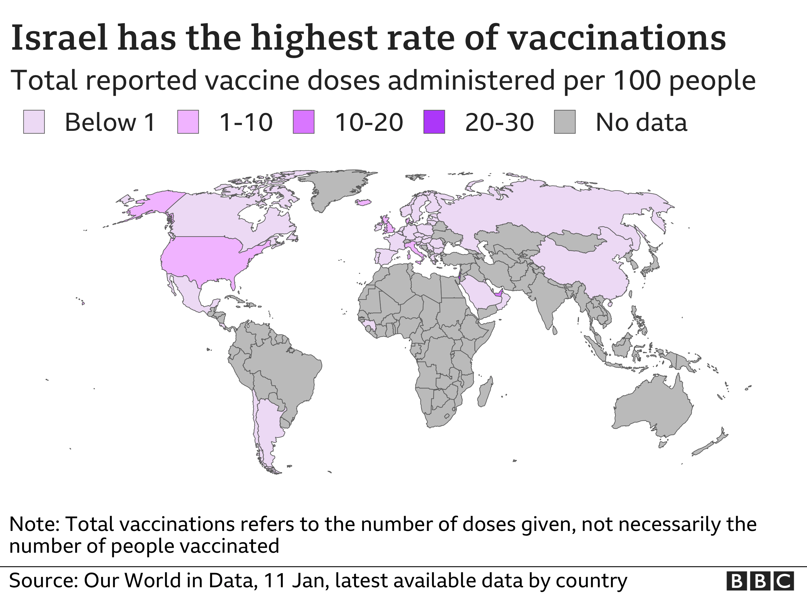 most vaccinated country covid spike