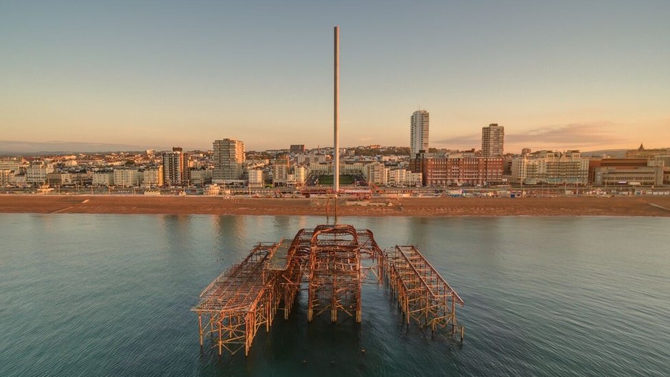 Brighton I360 Tower Base Jumpers Will Not Face Charges Bbc News