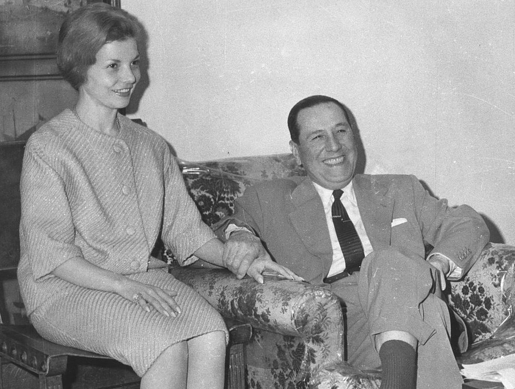 Juan Domingo Perón con Isabel en 1962.