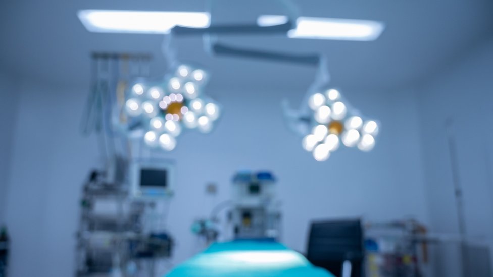 Blurred image background of operating room (or ICU room) in hospital