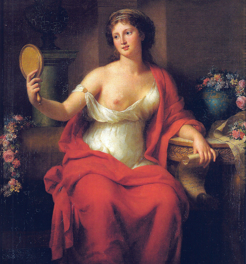 Autorretrato de la pintora francesa Marie-Geneviève Bouliar disfrazada de Aspasia.