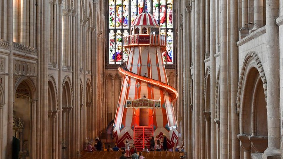Norwich Cathedral Helter Skelter Is A Mistake Bbc News