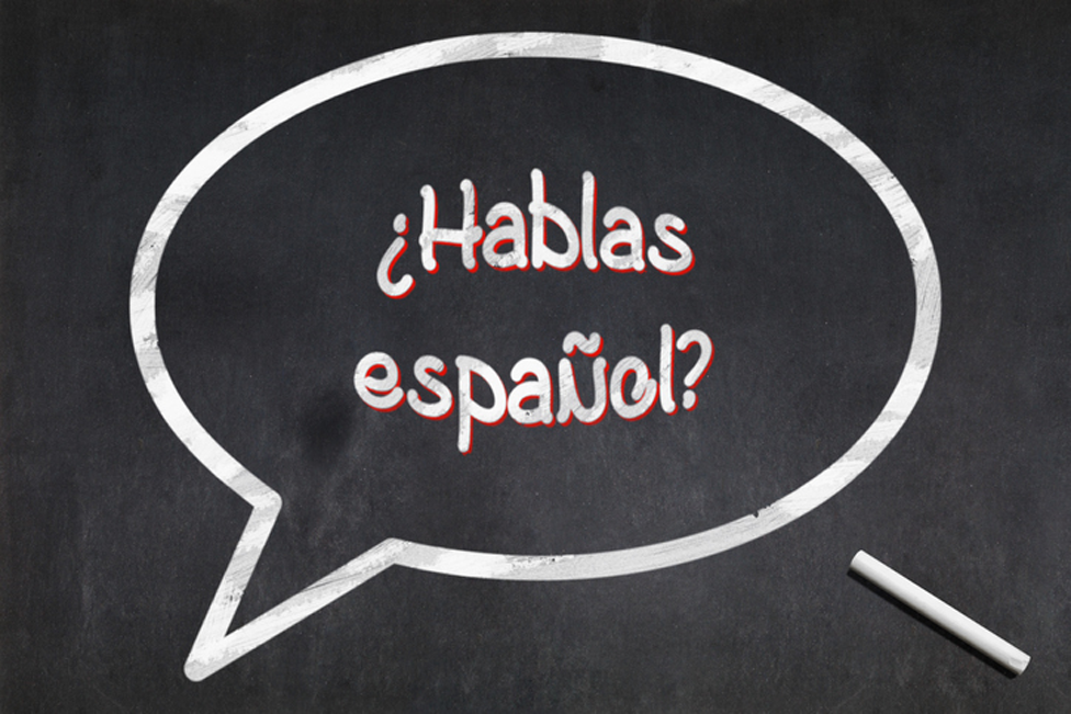 Pizarra con la leyenda: ¿Hablas español?