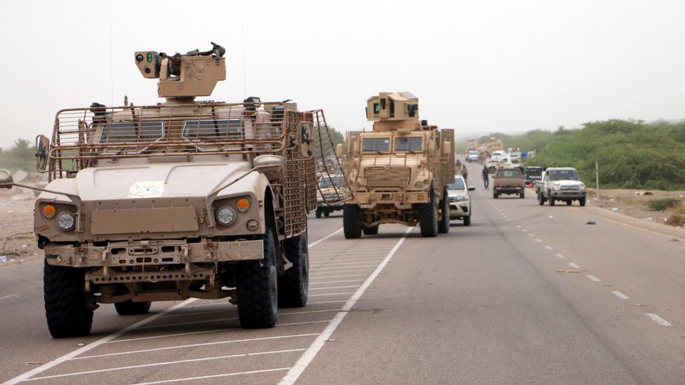 قوات يمنية مدعومة من التحالف الذي تقوده السعودية