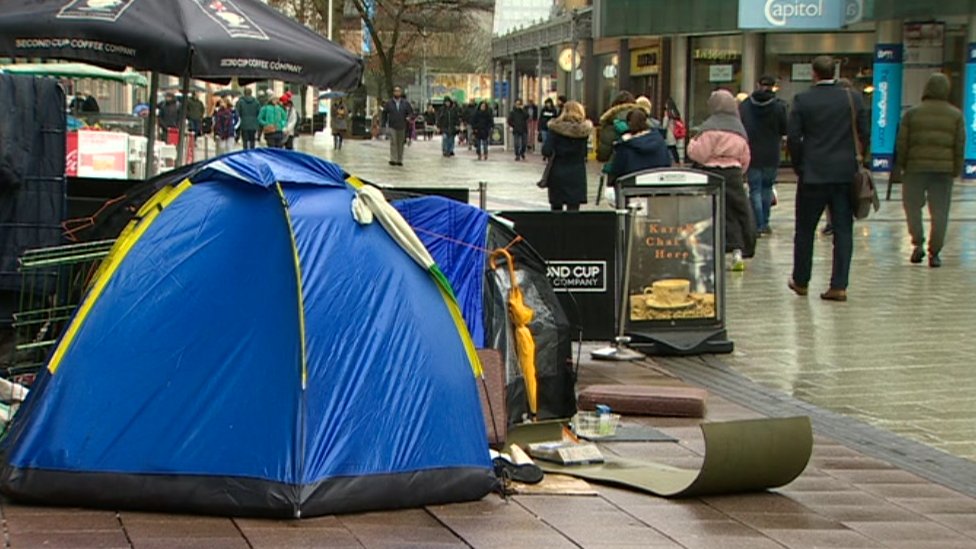 Cardiff homelessness Should you donate tents to people? BBC News