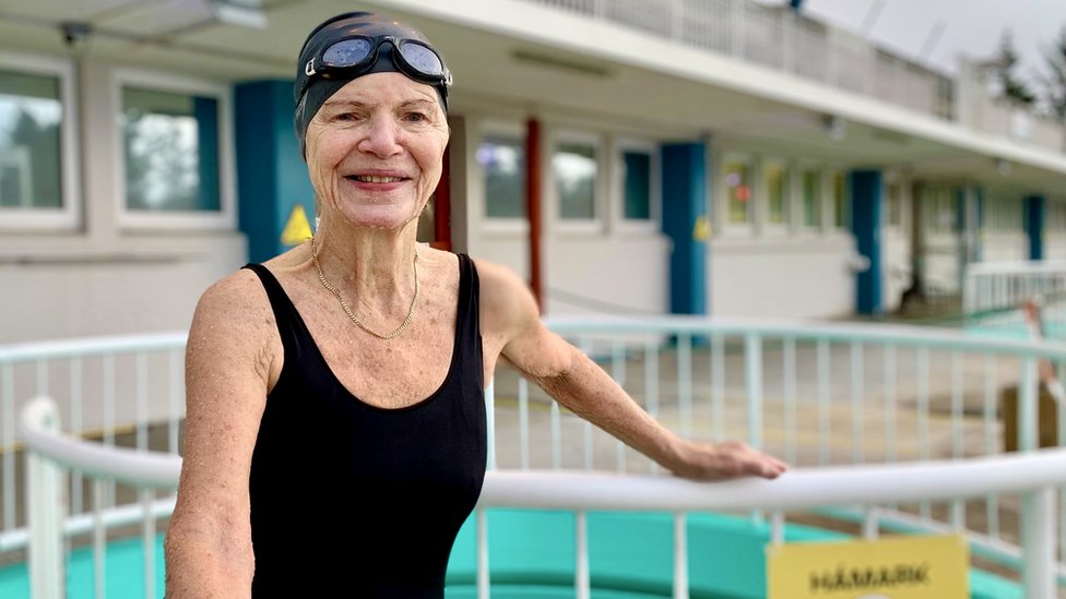 Oddly Margret Latansdottir has been swimming at these hot pools since she was one year old