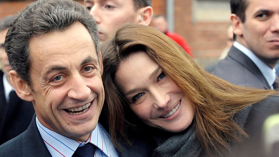 Singer Carla Bruni and Sarkozy