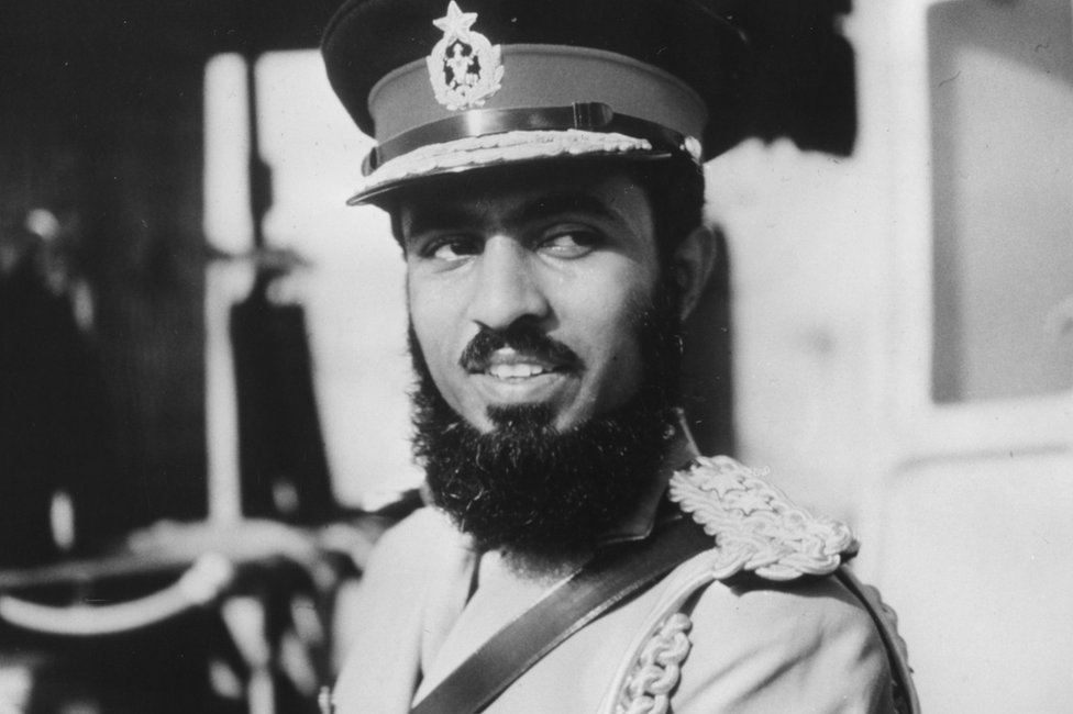 Кабус бин Саид Аль Саид в военной форме, примерно 1970 г.