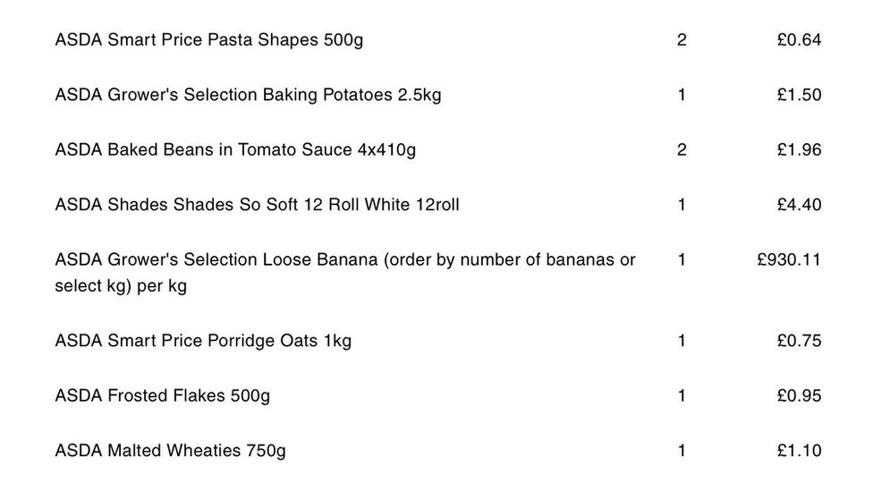 Nottingham mum 'goes bananas' over Asda's £930 bill BBC News