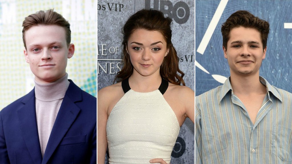 Anson Boon, Maisie Williams and Toby Wallace