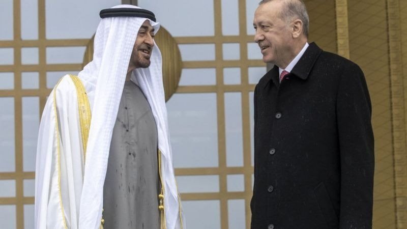 BAE'nin fiili lideri Abu Dabi Veliaht Prensi Şeyh Muhammed bin Zayed Al Nahyan ve Cumhurbaşkanı Recep Tayyip Erdoğan