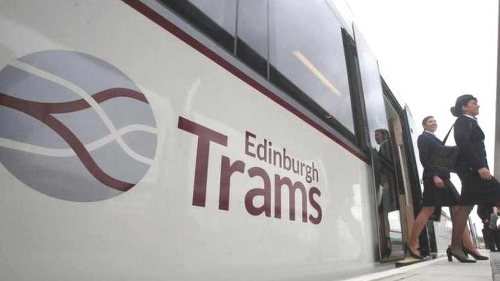 снимок экрана с веб-сайта Edinburgh Trams