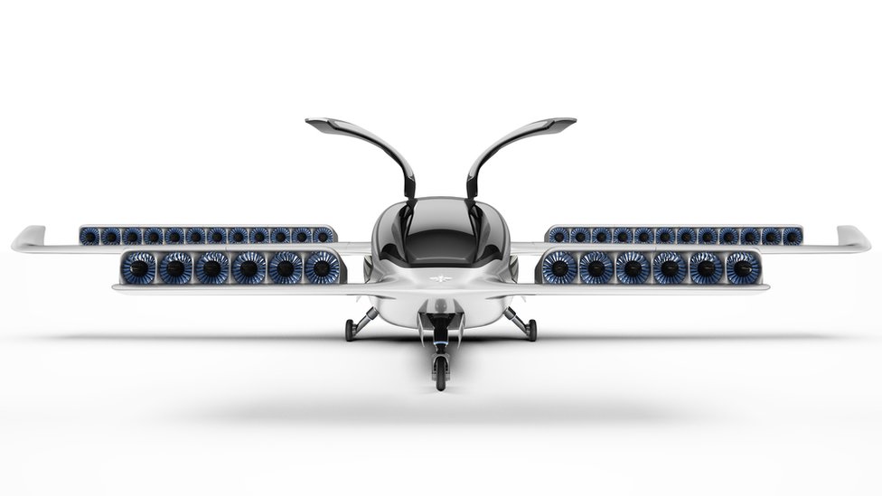 En los nuevos vehículos hay inversionistas del mundo de la aviación y del automovilismo. Modelo de Lilium