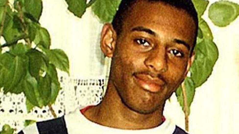 A photo of murdered teenager Stephen Lawrence